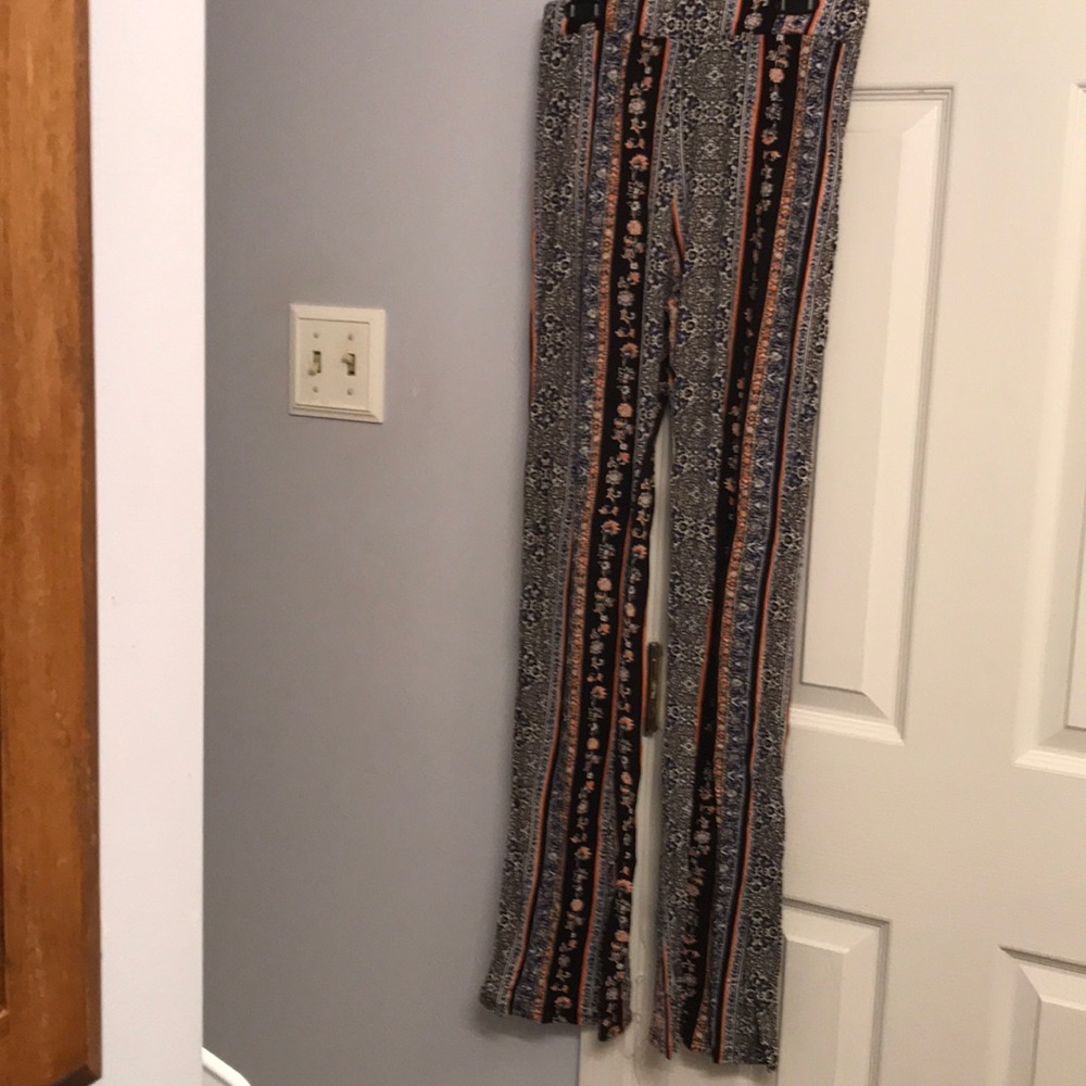 Patterned Flare Pants